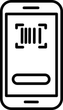 Phone mobile application for bar-code digital scanning Stock Illustration