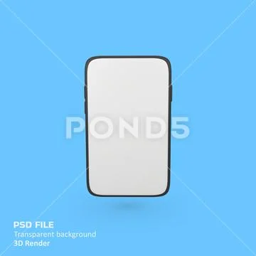 Phone mobile mockup isolated 3d render icon illustration PSD 템플릿