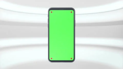 Phone mobile with screen green screen on sci fi technology background Stock-Footage 142180479