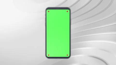 Phone mobile with screen green screen on sci fi technology background Stock-Footage 142180687