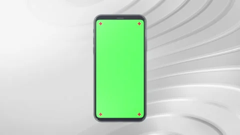 Phone mobile with screen green screen on sci fi technology background Stock-Footage 142182045