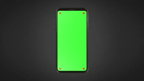 Phone mobile telephone with screen green screen Stock Photos