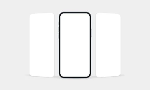 Phone Mockup with Blank App Web Pages Stock Illustration