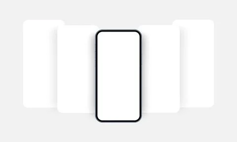 Phone Mockup with Blank Mobile Web Pages Stock Illustration