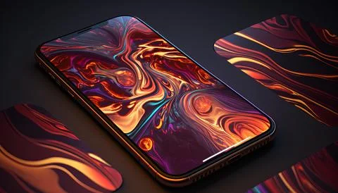 Phone mockup isolated on black background. Stock Illustration
