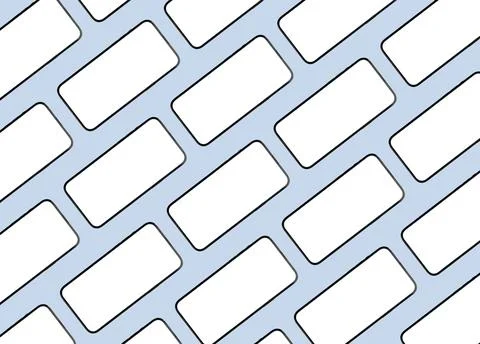 Phone mockup with multiple mobile screens arranged in a diagonal line, Stock Photos