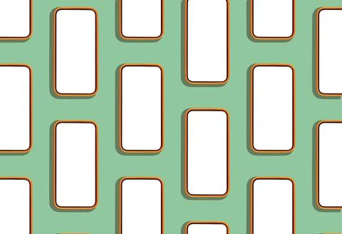 Phone mockup with multiple mobile screens arranged in a vertical line, Stock Photos