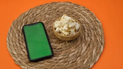 Phone mockups popcorn Stock Footage 260162283