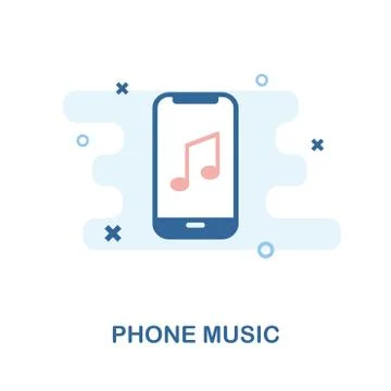Phone Music icon. Simple element illustration. Phone Music pixel perfect icon Stock Illustration