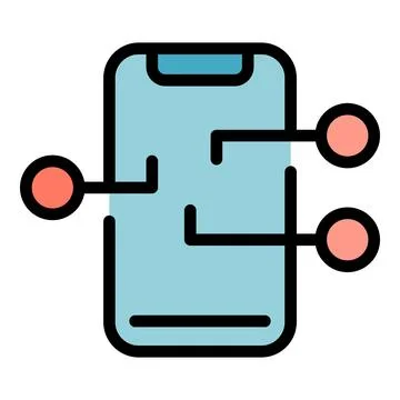 Phone networking icon vector flat イラスト素材