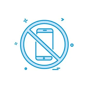 Phone not allowed icon design vector Stock Illustration