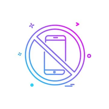 Phone not allowed icon design vector Stock Illustration