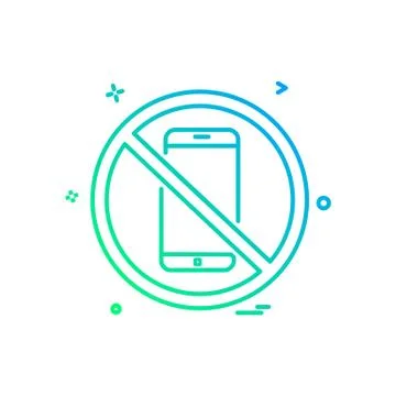 Phone not allowed icon design vector Stock Illustration