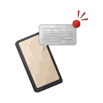 Phone notification illustration Stock Illustration
