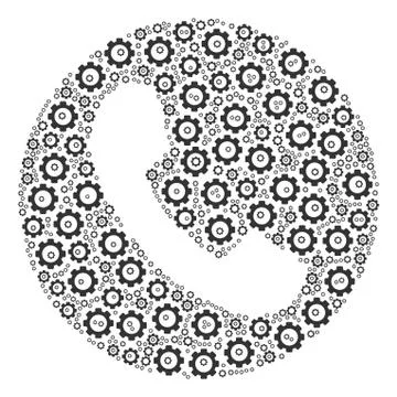 Phone Number Collage of Cog Stockillustratie