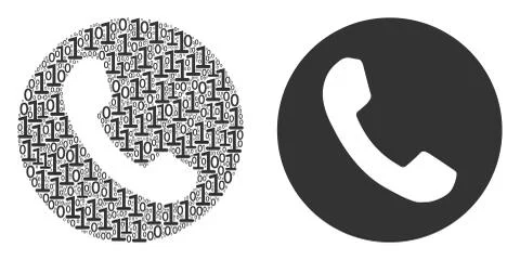 Phone Number Composition of Binary Digits イラスト素材