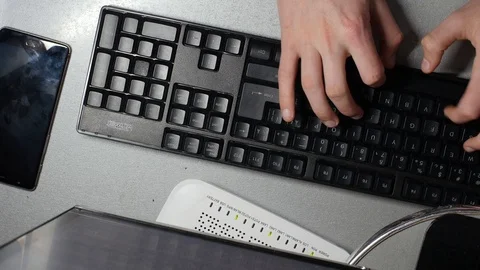 Phone In The Office Texting On The Internet Stock-Footage 86763331