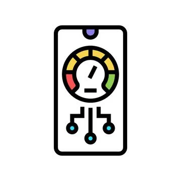 Phone optimize app color icon vector illustration Stockillustratie