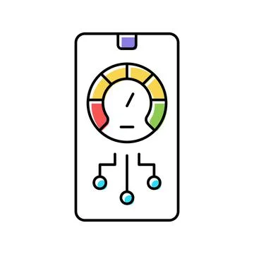 Phone optimize app color icon vector illustration Stock Illustration