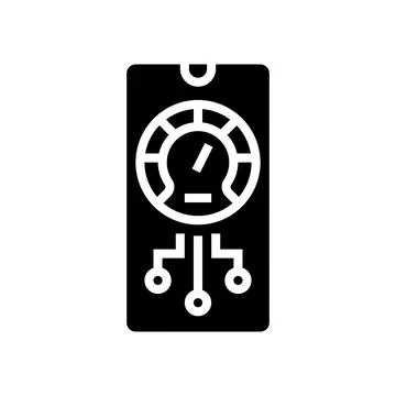Phone optimize app glyph icon vector illustration 库存插图