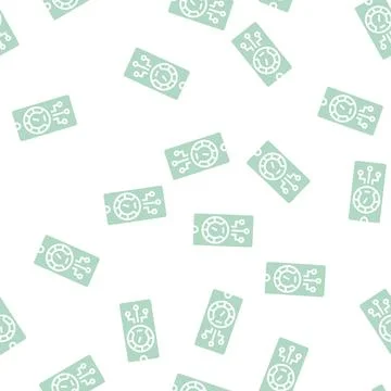 Phone optimize app glyph seamless pattern Illustrazione stock