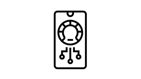 Phone optimize app line icon animation Stock Footage 164208676