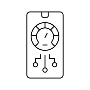 Phone optimize app line icon vector illustration Stockillustratie