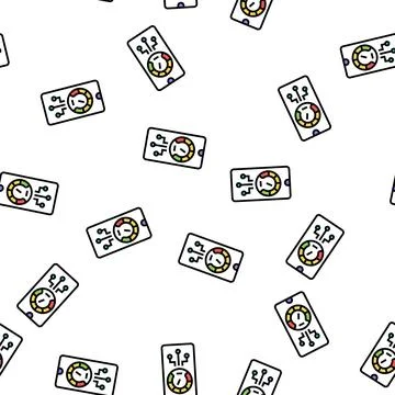 Phone optimize app vector seamless pattern Illustrazione stock