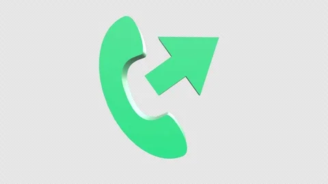 Phone outgoing call ringing icon concept 3d animation with alpha channel Stock Footage 290472974
