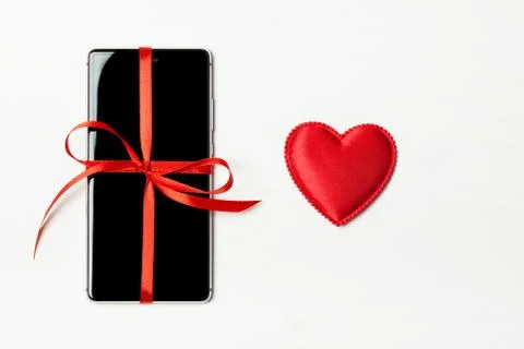 Phone packaged as a gift Foto stock