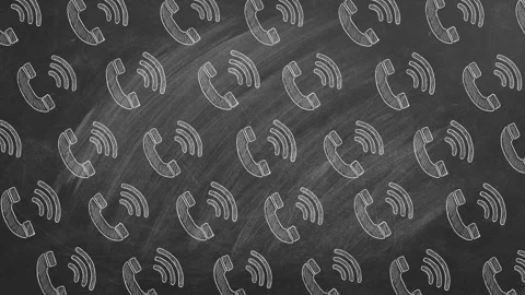 Phone pattern in chalk Stock Footage 144079205