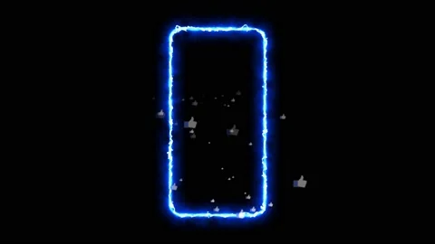 Phone pattern with LIKE icon. Video stock 158515061