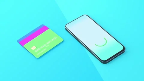 Phone payment. Animation of payment on the Internet. Money transfer online. Stock Footage 241171838