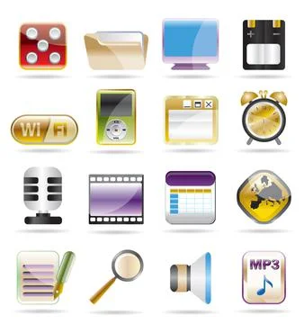 Phone  performance, internet and office Stock Illustration