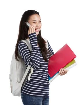 On the phone Foto stock