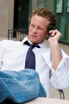 On the phone Foto stock