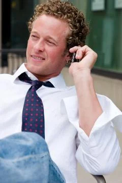 On the phone Stock-Fotos