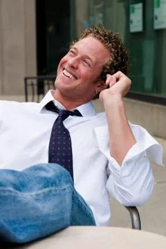 On the phone Stock Photos