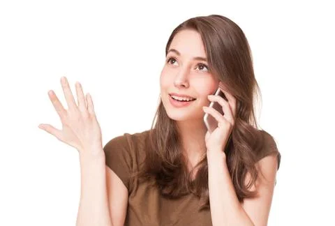 On the phone. Stock Photos