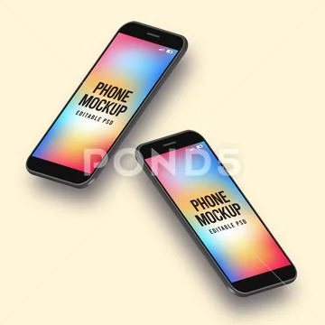 Phone photo mockup PSD Template