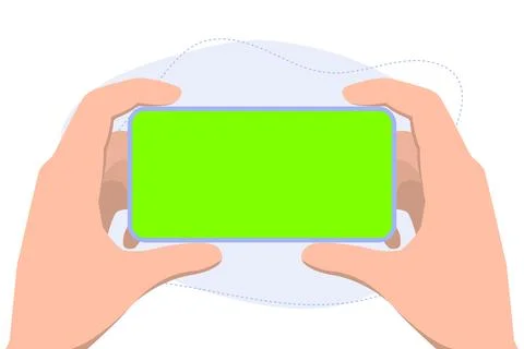 A phone with a place to insert a video or image. Shooting video, taking photo Stock Illustration