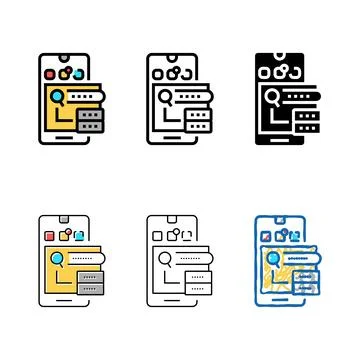 Phone problem research color icon vector minimal 库存插图