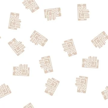 Phone problem research glyph seamless pattern Stock-Illustration