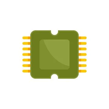 Phone processor icon flat isolated vector 스톡 일러스트