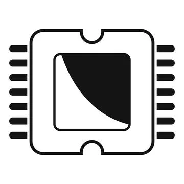 Phone processor icon, simple style Stock Illustration