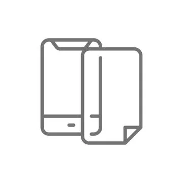 Phone protective film screen protector line icon. Ilustración de archivo