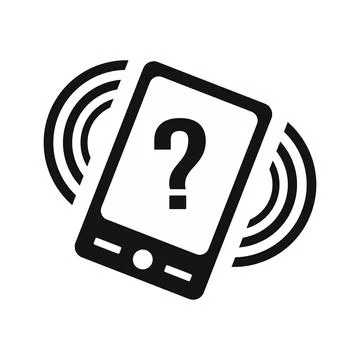 Phone with question Illustrazione stock