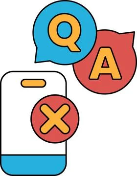 A phone with a question mark and an exclamation point on it Stock Illustration