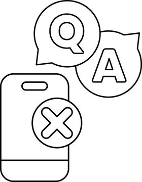 A phone with a question mark and an exclamation point on it Stock Illustration