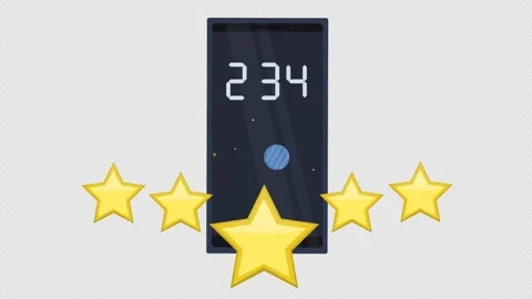 Phone rating. Animation is rated by popularity stars. Cartoon Stock Footage 263198540